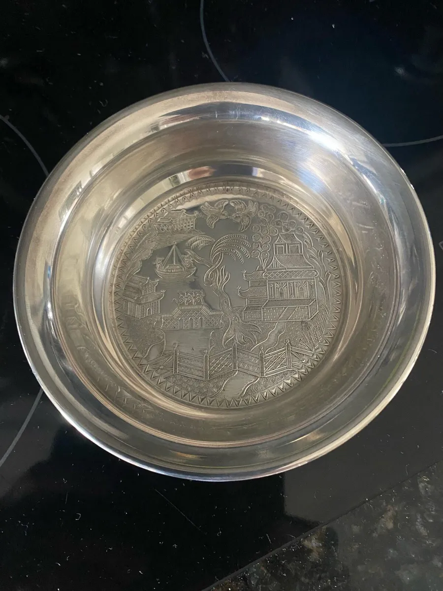 Silver Plated Wine Bottle Coaster - Image 1
