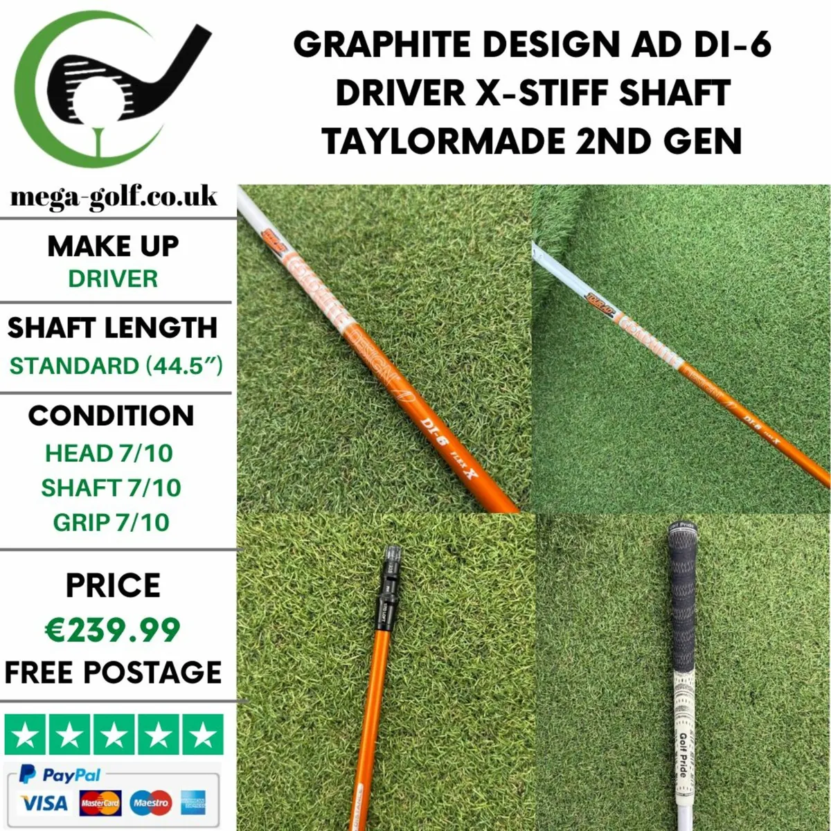 GRAPHITE DESIGN AD DI-6 DRIVER X-STIFF SHAFT - Image 1