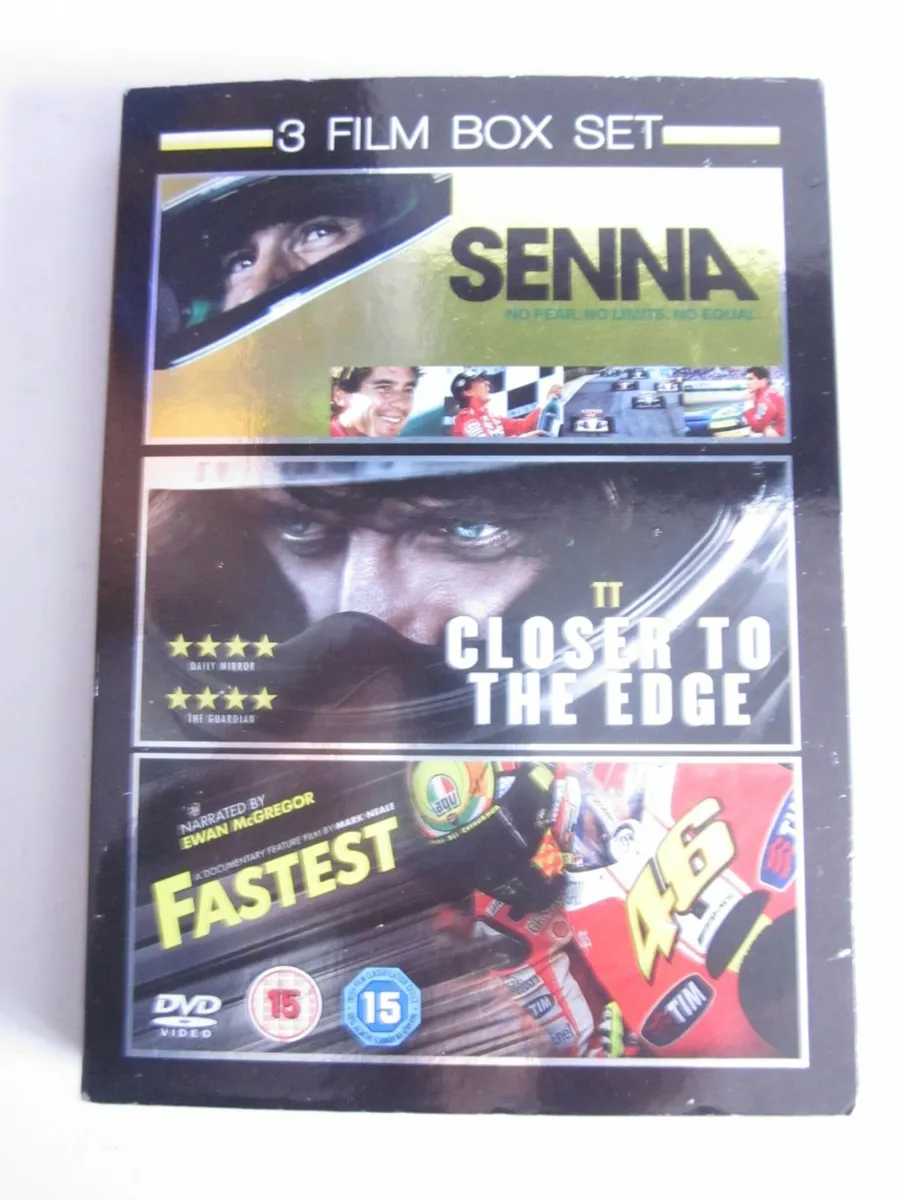 3 Box DVD /Senna/TT Closer to the Edge/Fastest - Image 1