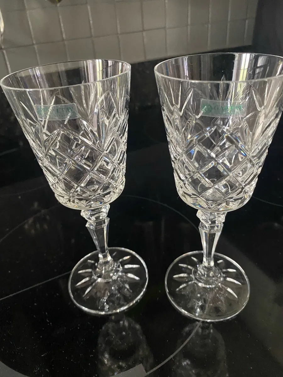 Vintage Galway Crystal Wine Glasses Set - Image 1