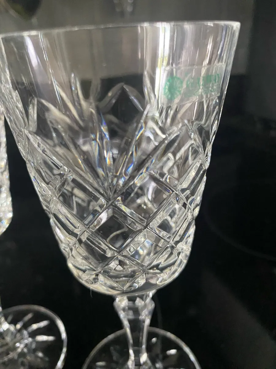 Vintage Galway Crystal Wine Glasses Set - Image 4