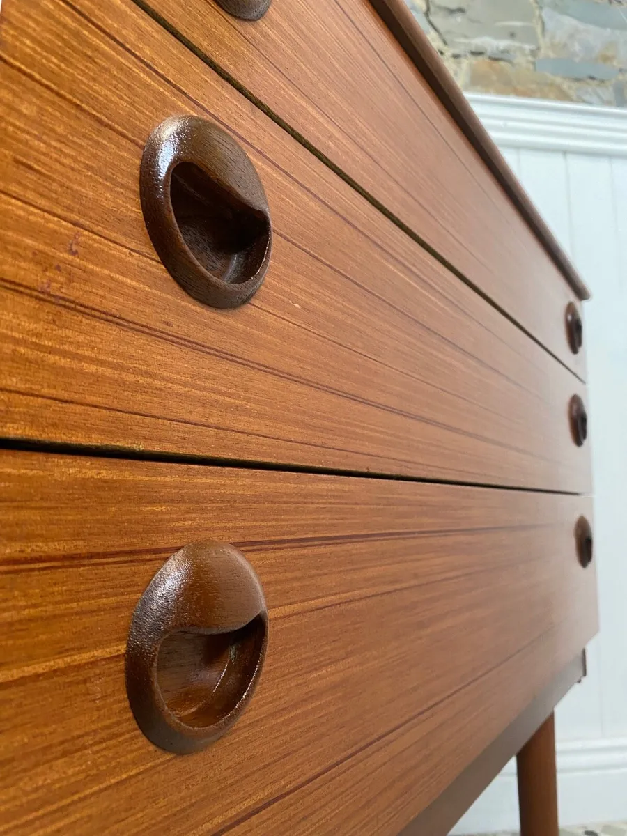 Mid Century Teak Tallboy Chest of Drawers - Image 2
