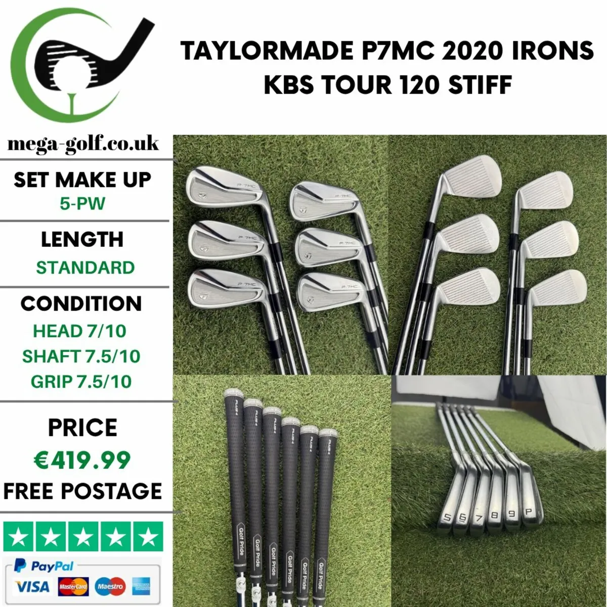 TAYLORMADE P7MC 2020 IRONS / 5-PW / STIFF - Image 1