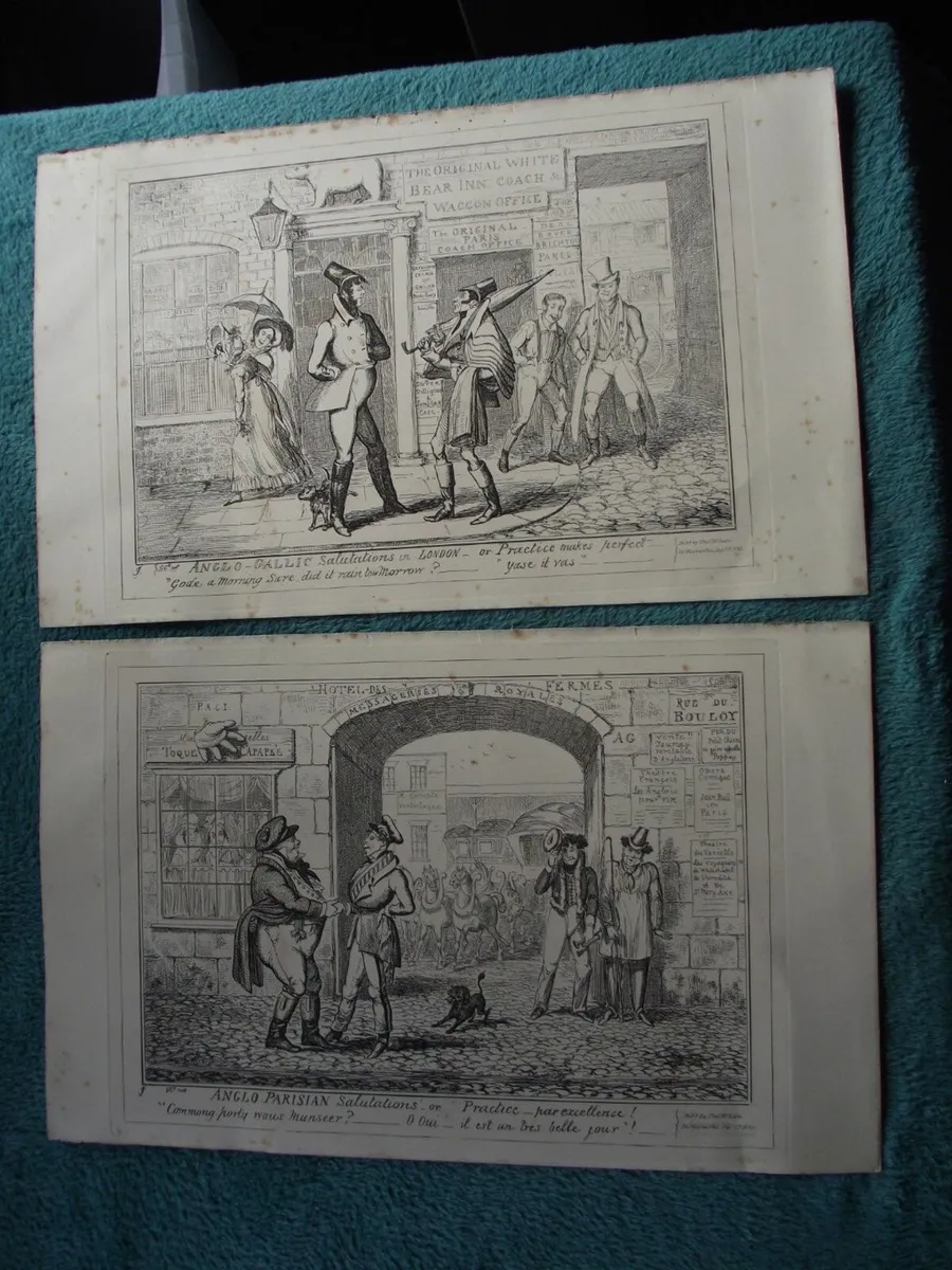 2 x Mid 19th Cent. Engravings by Cruikshank - Image 1