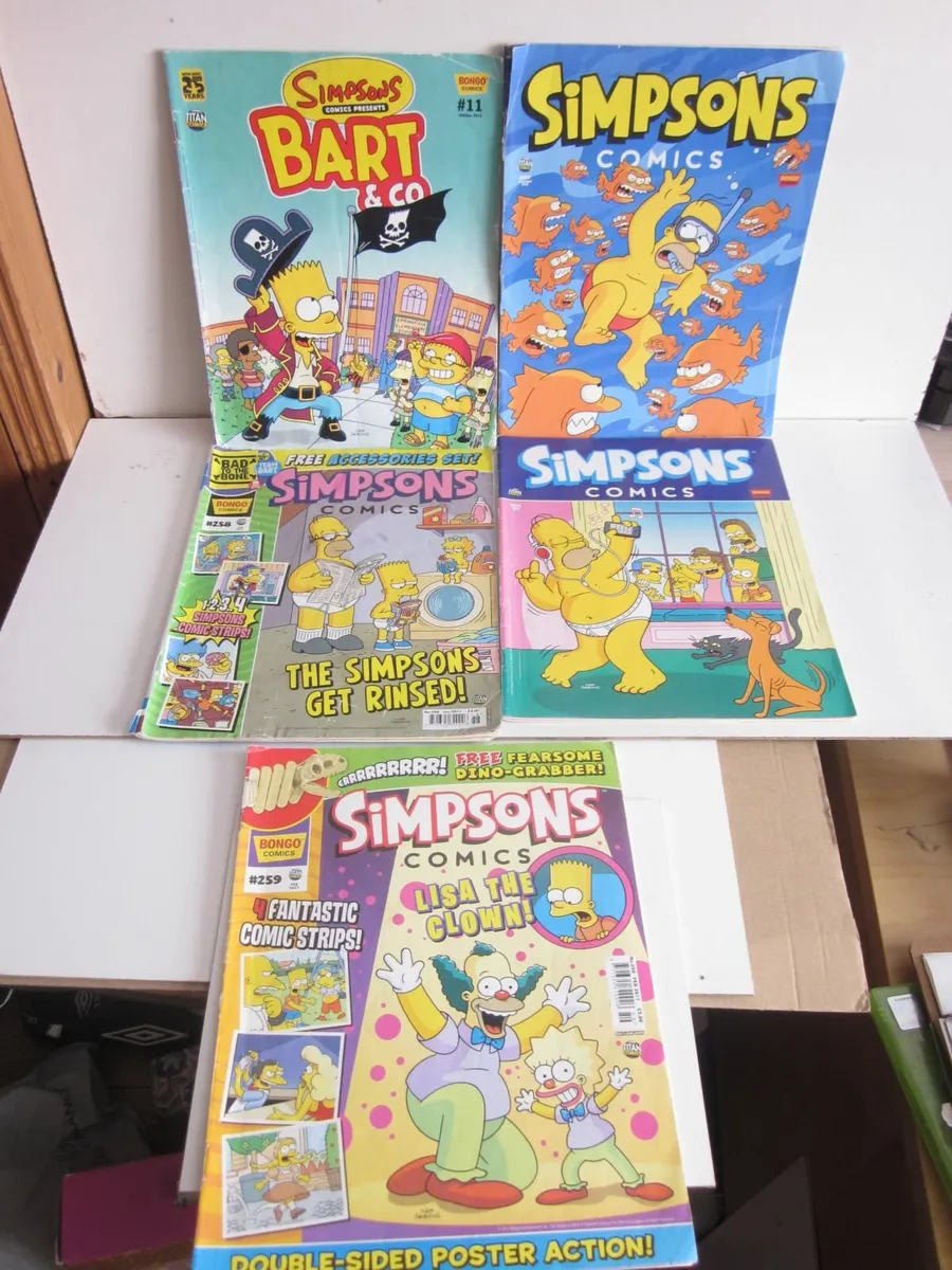 Five Simpsons Comics Published by Bongo Comics - Image 1