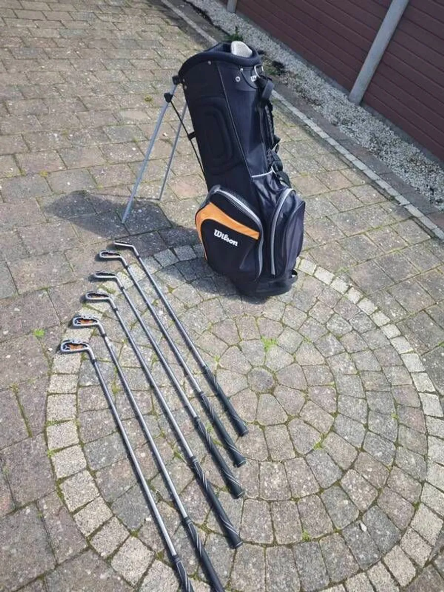 Wilson golf bag and irons - Image 1