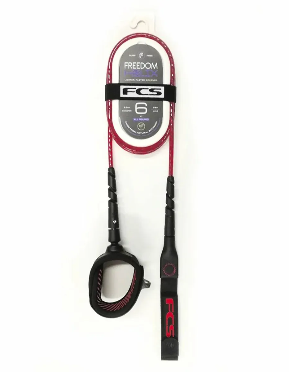 FCS 6ft Freedom Helix All Round Surfboard Leash - Image 2