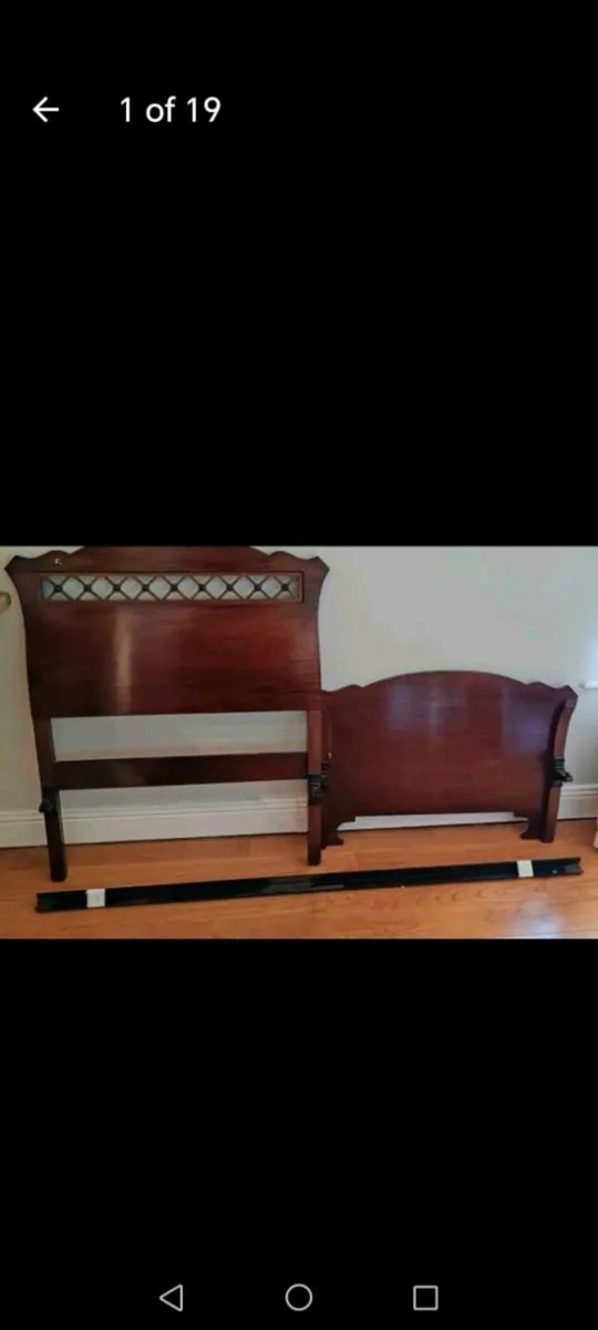 2 antique single beds - Image 3