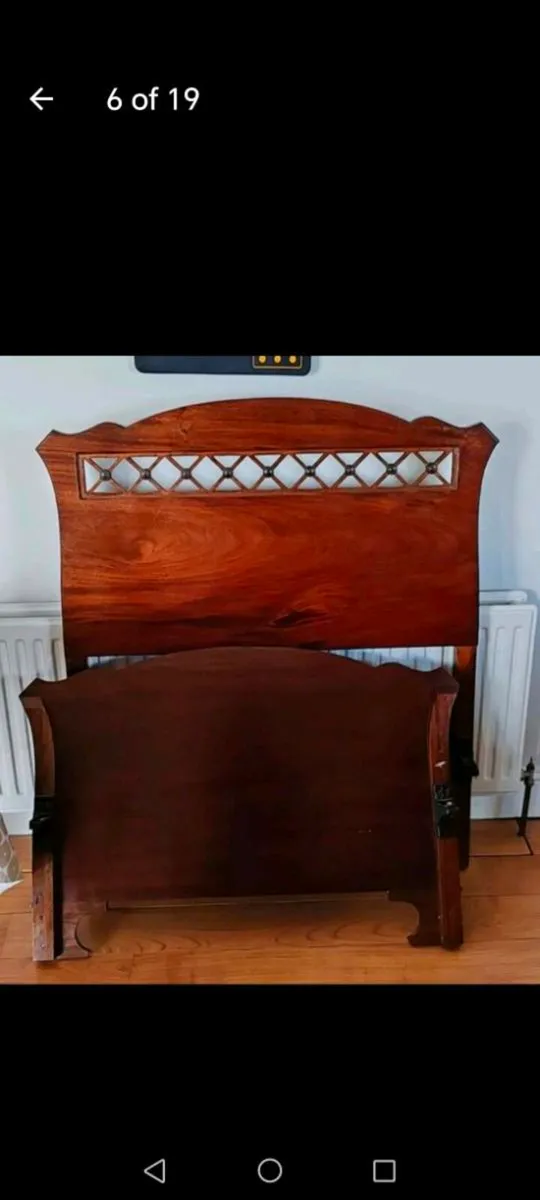 2 antique single beds - Image 4