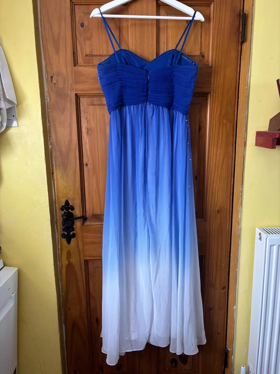 Blue ombré chiffon gown - Image 2