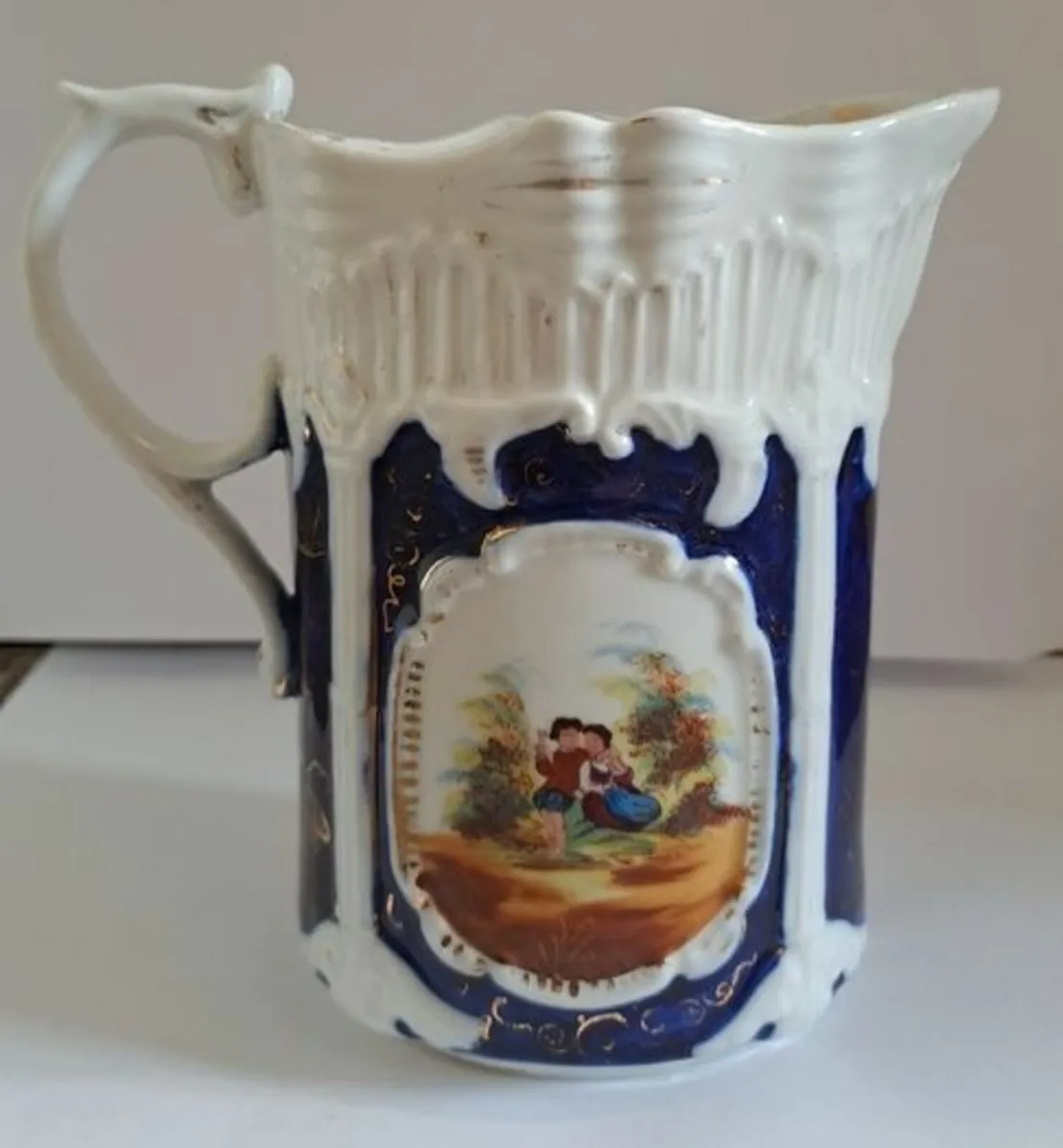Vintage cobalt blue pitcher - Image 1