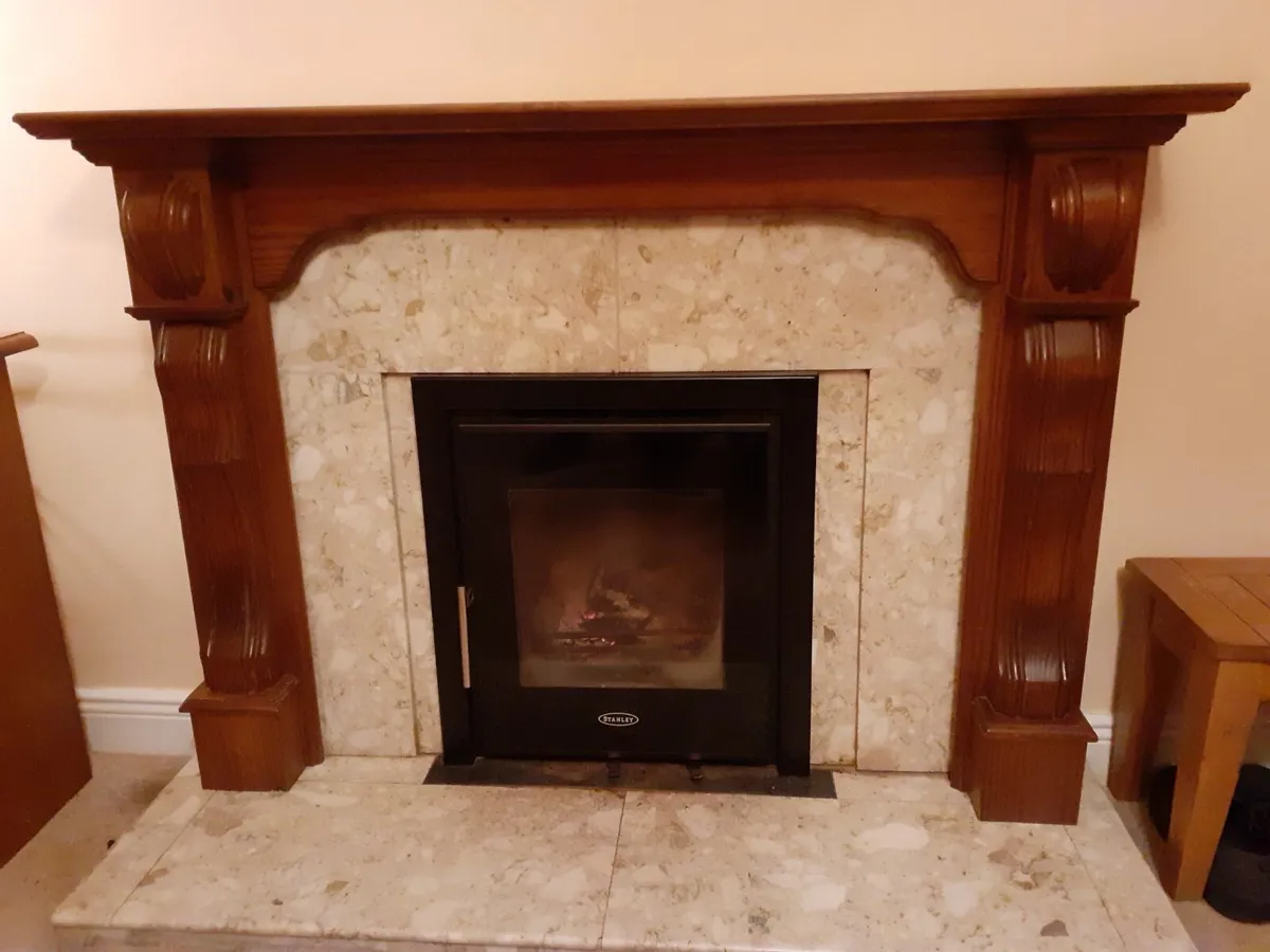 Oak fireplace surround