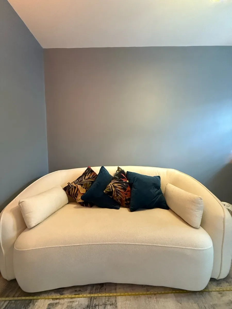 White Washable Sofa - Image 1