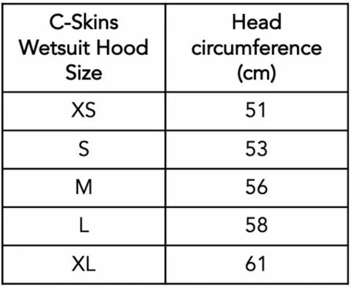 C-Skins Wired Adult 2mm Wetsuit Hood - Image 2