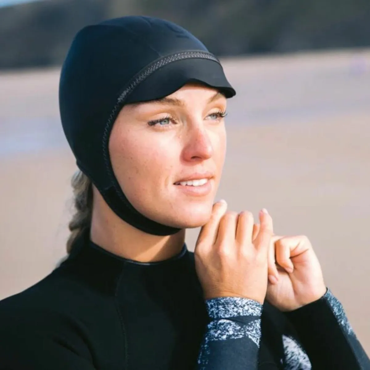 C-Skins Session 2mm Surf Cap Black - Image 2