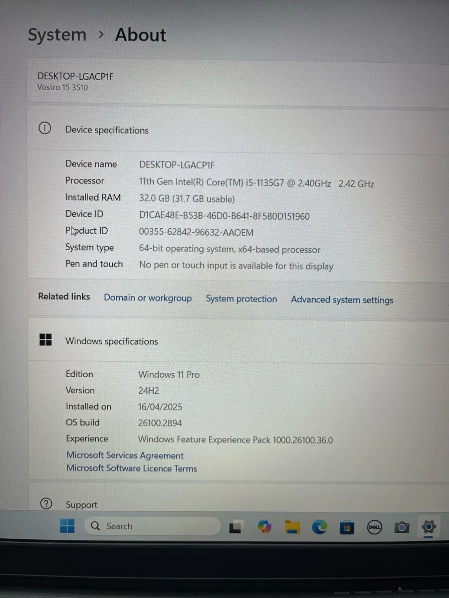 Dell laptop i5 32gb 256 plus 1 TB - Image 4