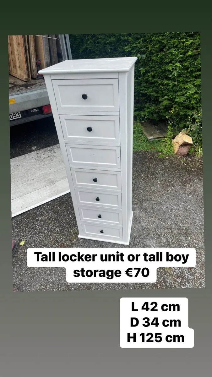 Tall locker / tall boy chest unit - Image 2