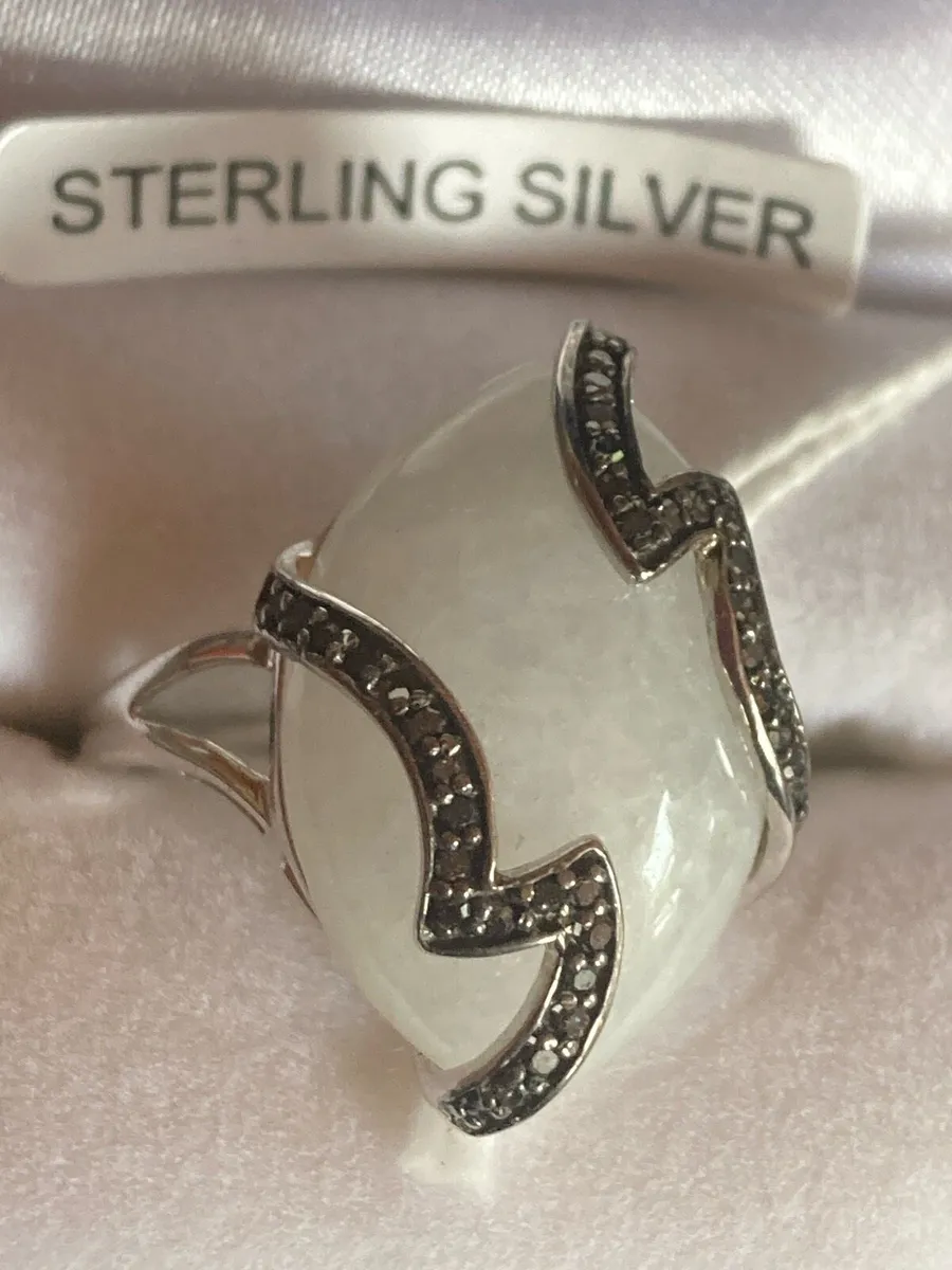 Quarts and Marcasite silver ring - Image 2