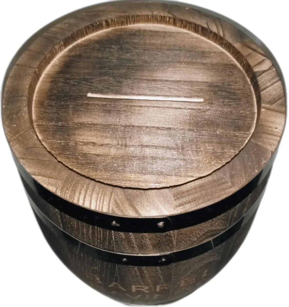 Wooden Barrel Money Box (28 x 18cm) - Image 3