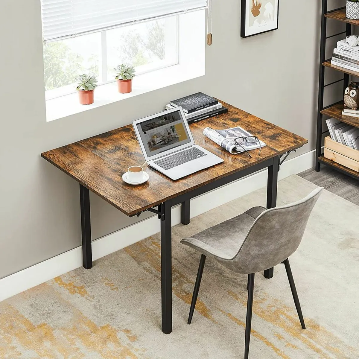 Foldable Dining Table for 4 People Space-Saving, S - Image 3