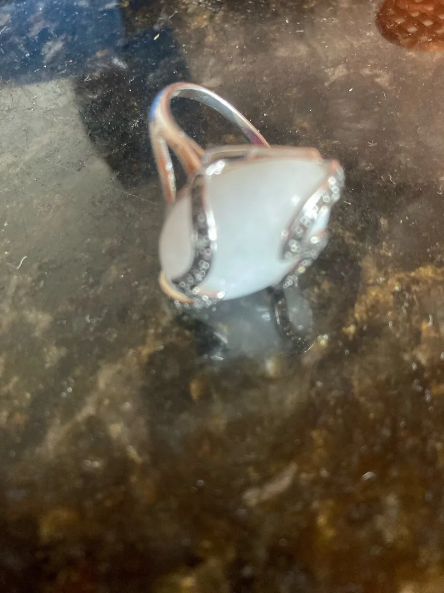 Quarts and Marcasite silver ring - Image 4