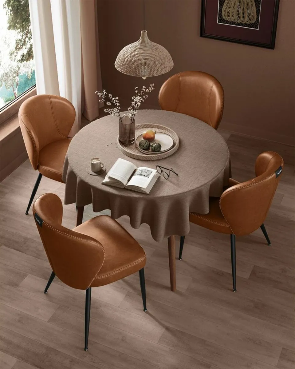 2 x Dining Chairs Faux Leather Set of 2 - Image 2