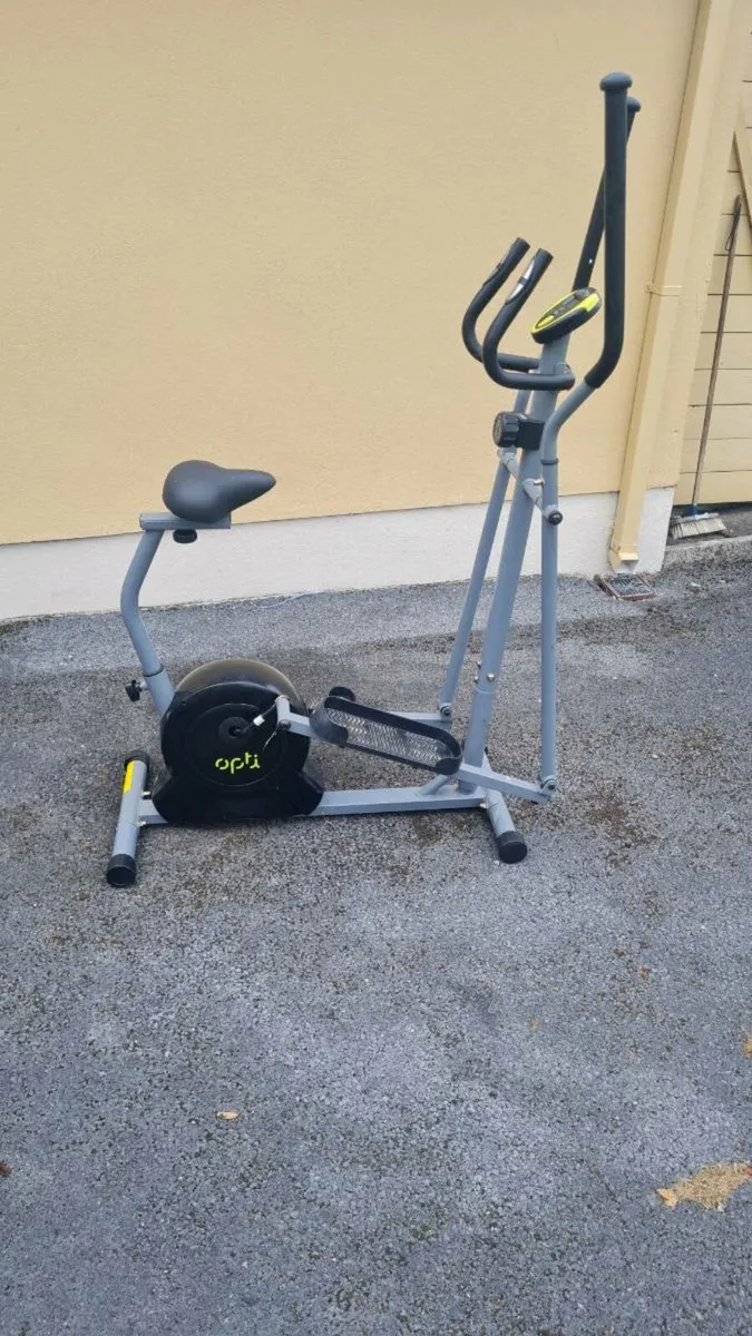 Opti Magnetic 2 in 1 Cross Trainer and Exercise Bi - Image 1