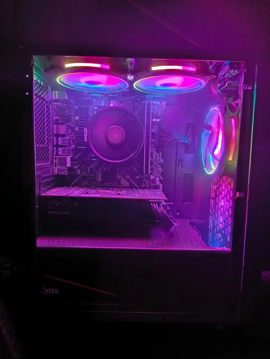 Gaming PC, Rx 6600, r5 3600, 3TB storage, 16gb RAM - Image 1
