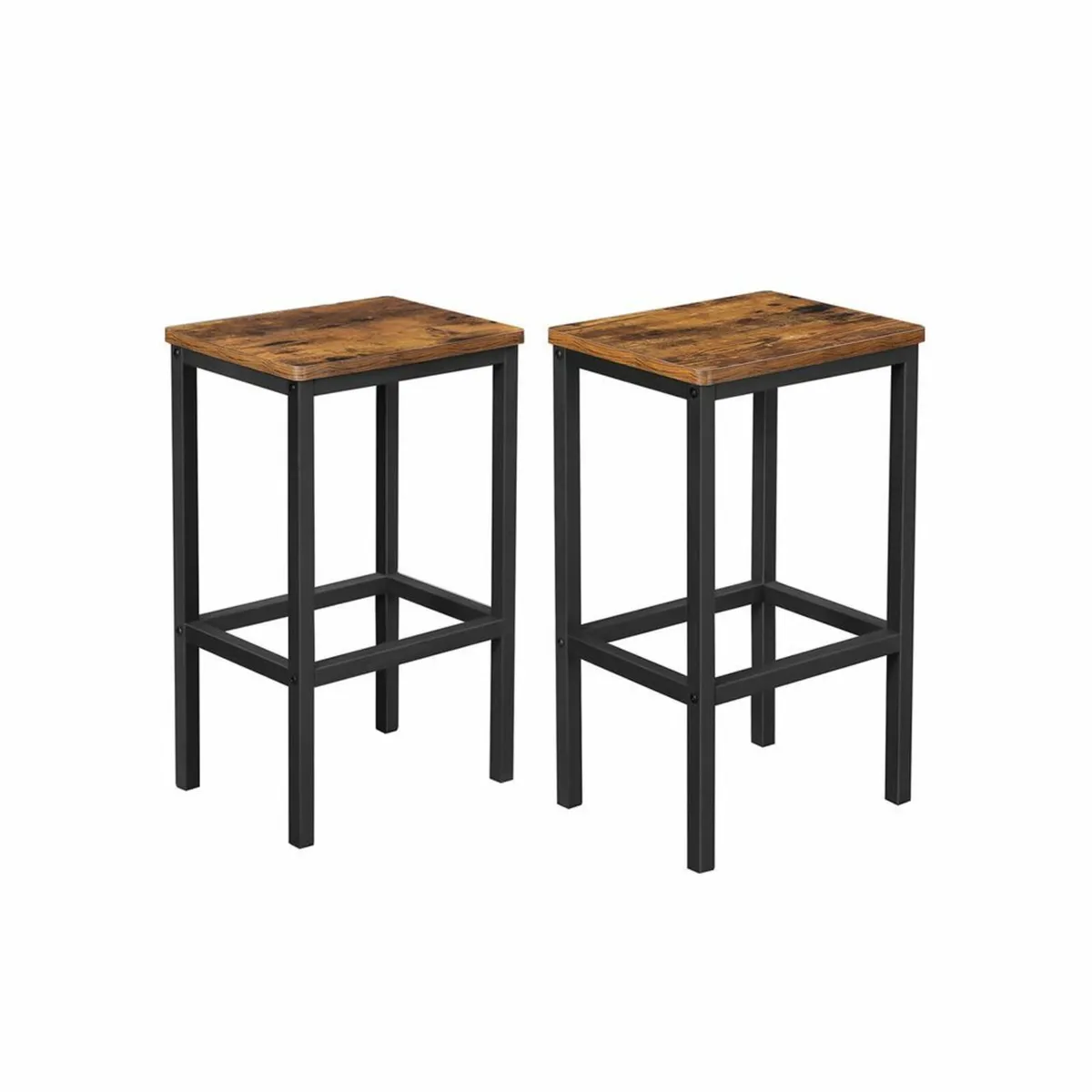 Industrial Bar Table with 2 Stools – Vintage Brown - Image 4