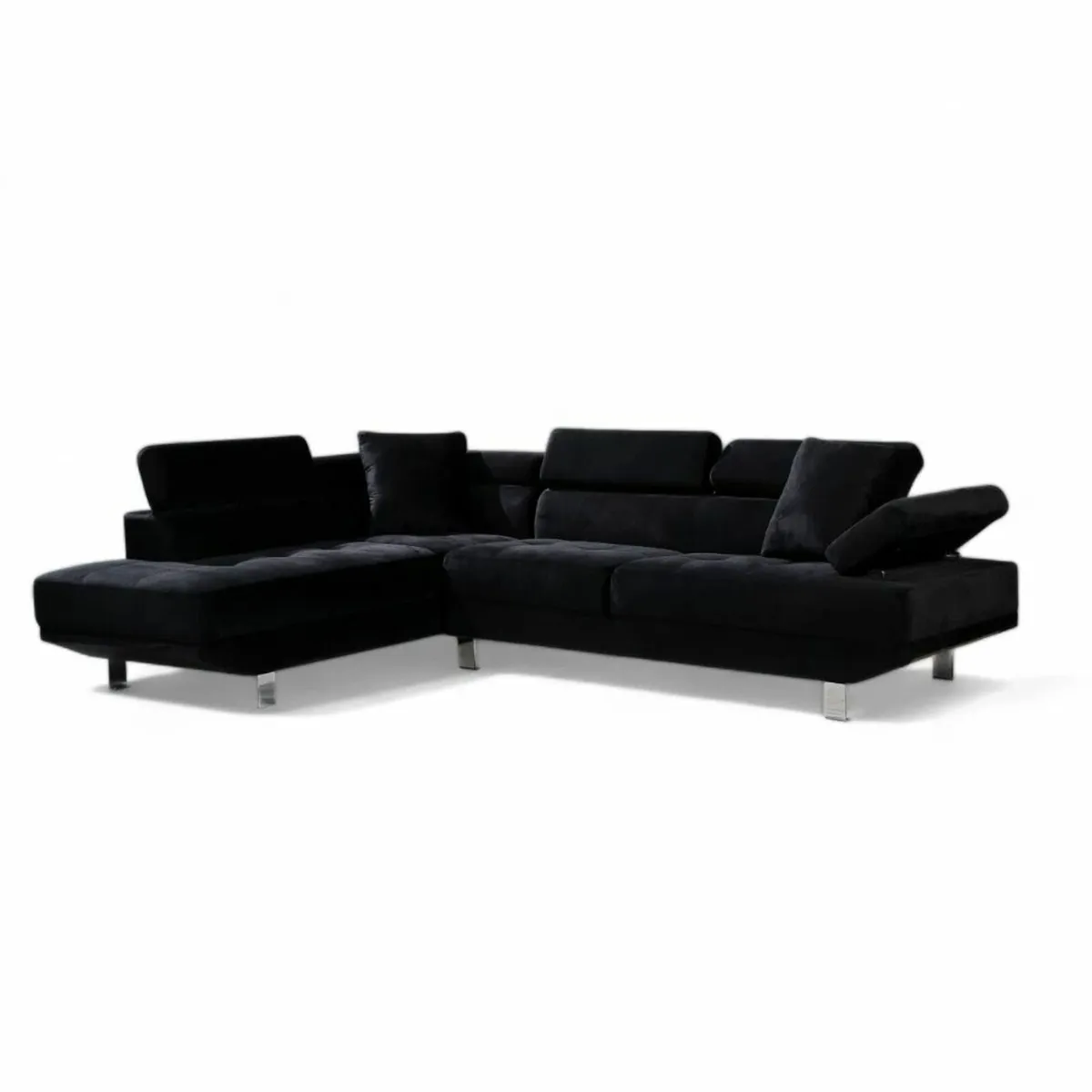 🛋 Modern 262cm Corner Chaise Sofa – Velvet - Image 2