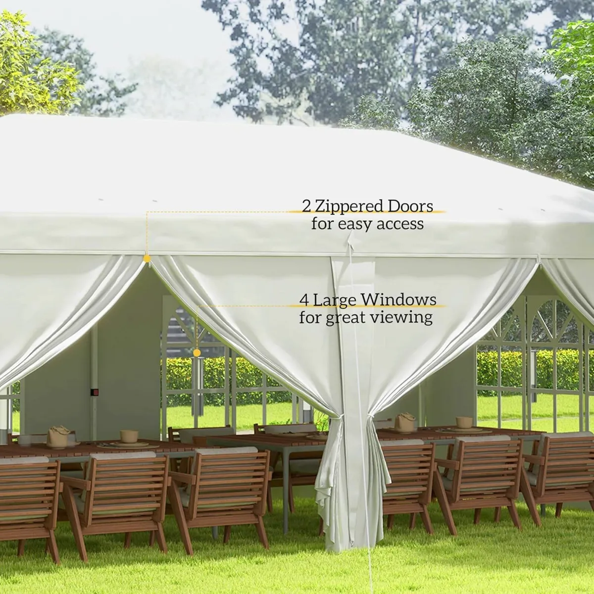 Pop-Up Gazebo 3 m x 6 m with Sides & Windows - Image 2