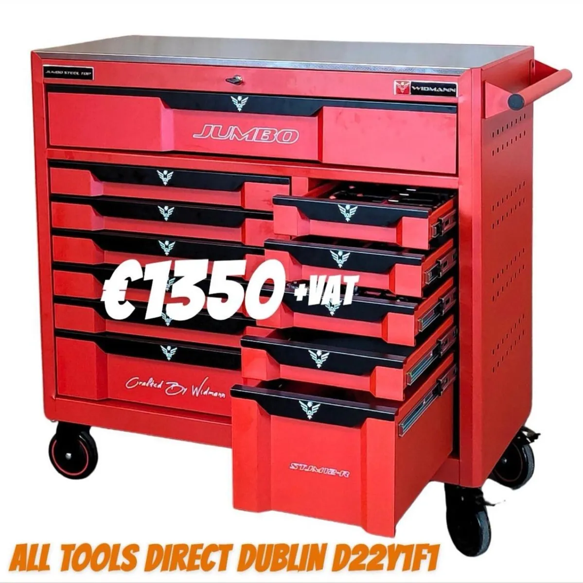 Extra wide tool box chest trolley benc with tools - Image 1