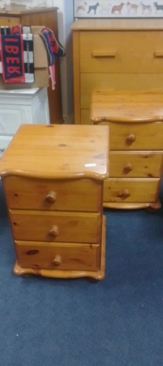 Pair Of Solid Pine Bedside Lockers