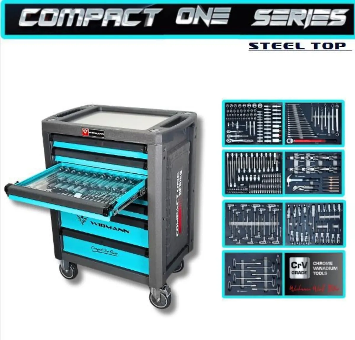 Tool box chest trolley cabinet bench with tools - Image 1