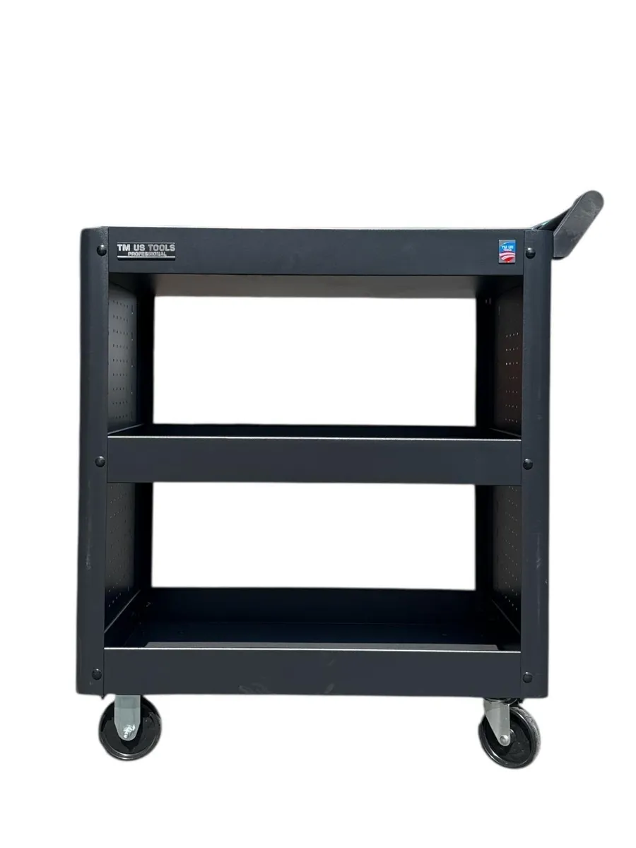 Heavy duty 3 tier tool trolley cabinet storage - Image 2