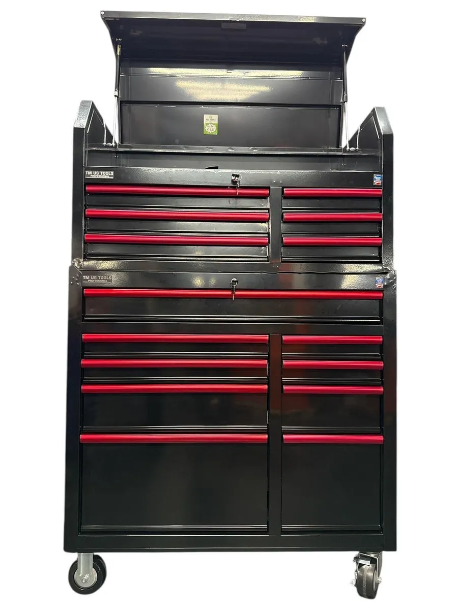 Heavy duty 72” 2pc tool box chest trolley bench - Image 2