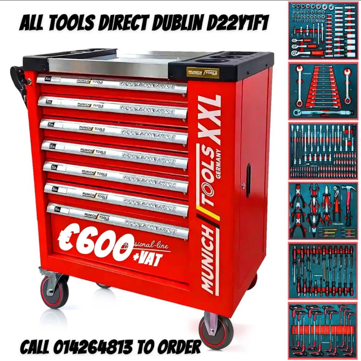 Tool box chest trolley cabinet bench with tools - Image 1