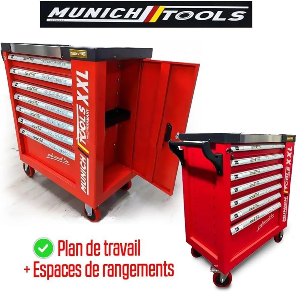 Tool box chest trolley cabinet bench with tools - Image 3