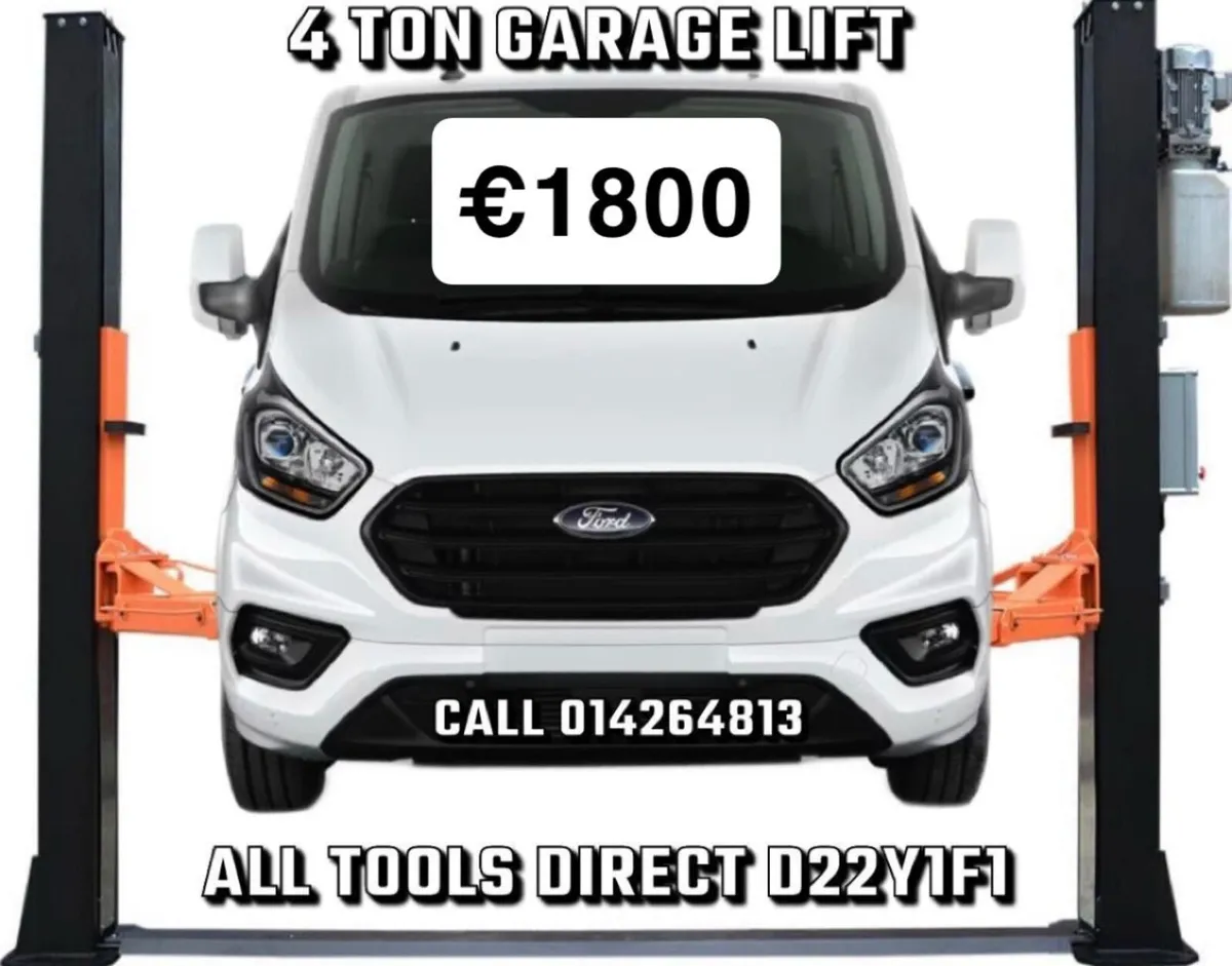 2 post 4 ton garage lift for car / van /4x4 - Image 1