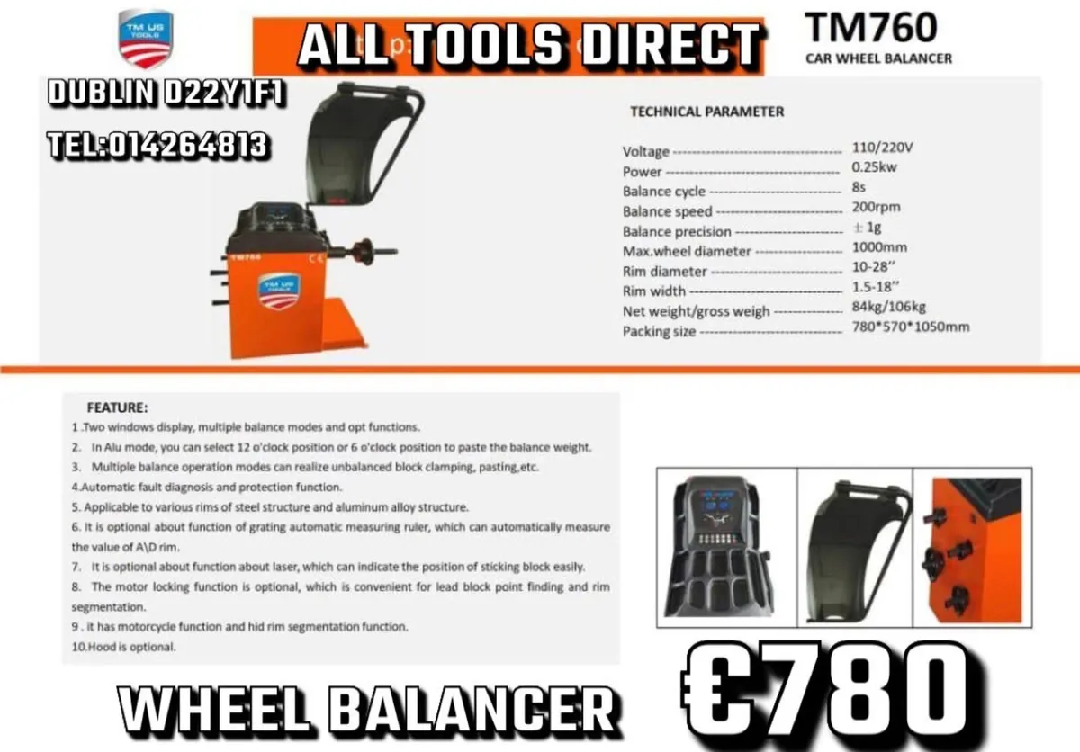 Tyre wheel balancer machine - Image 2