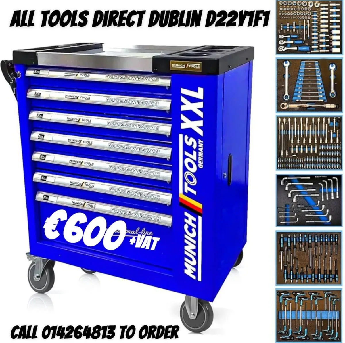 Tool box chest trolley cabinet bench with tools - Image 1