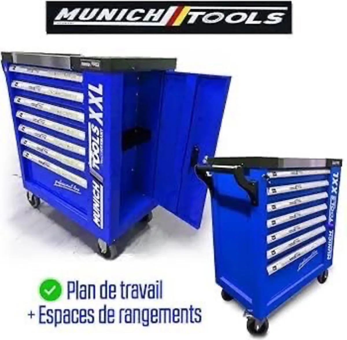 Tool box chest trolley cabinet bench with tools - Image 2