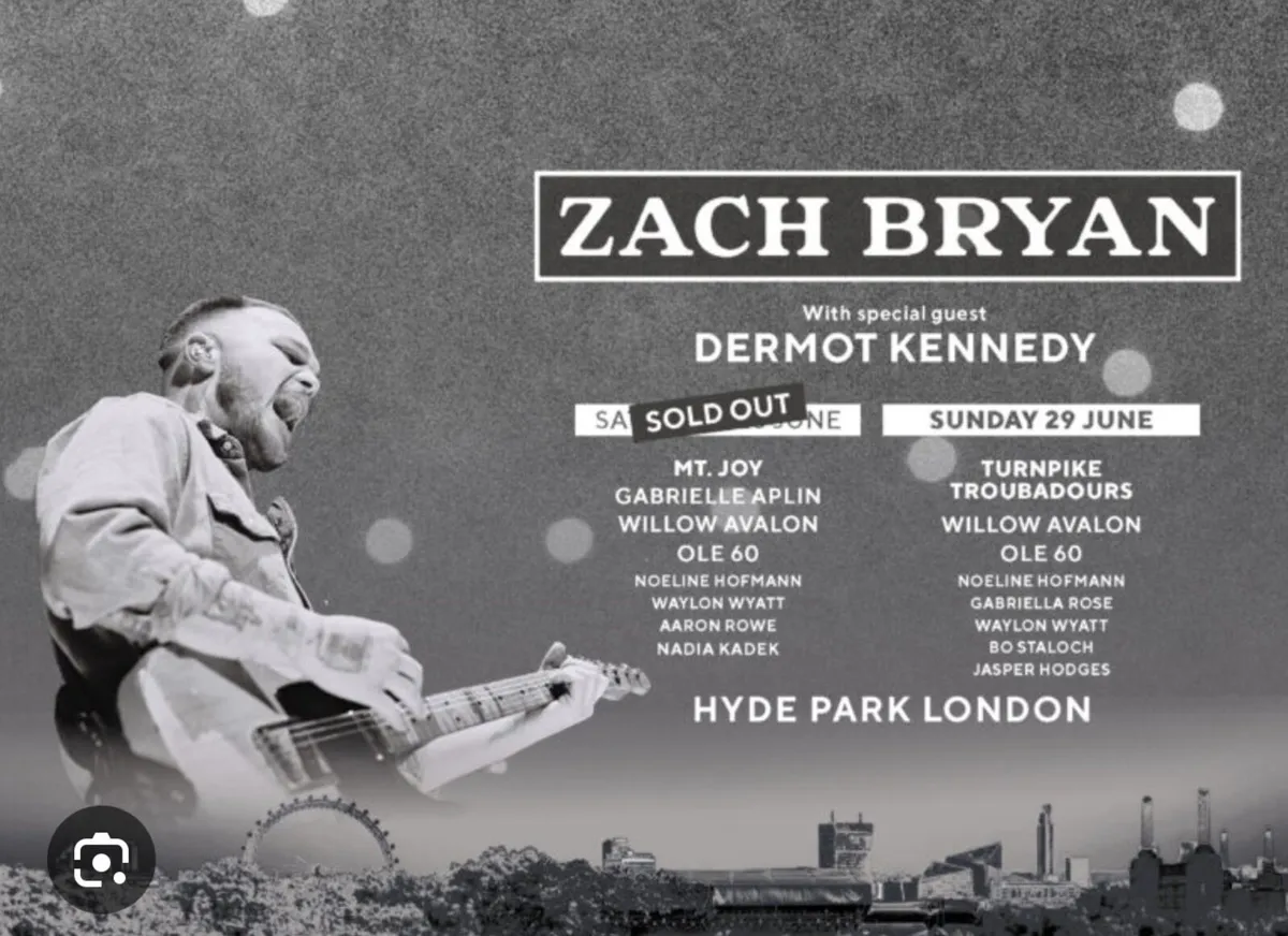 Zach Bryan&Dermot Kennedy Hyde Park