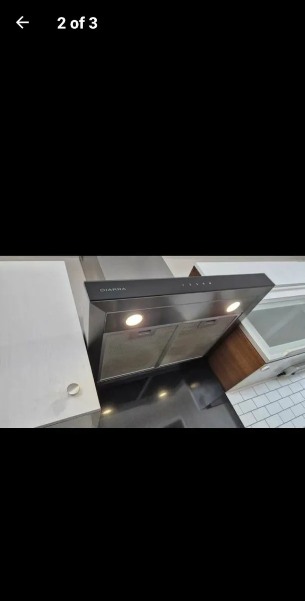 CIARRA 60cm Wall-Mount Cooker Hood + Unused Carbon - Image 2