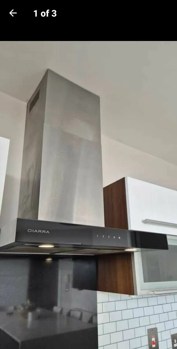 CIARRA 60cm Wall-Mount Cooker Hood + Unused Carbon - Image 3