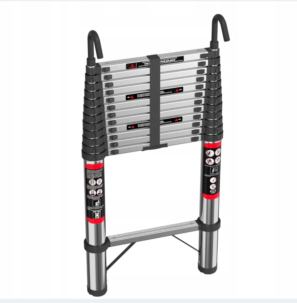 5m Aluminum Telescopic Extension Ladder Non-Slip - Image 2