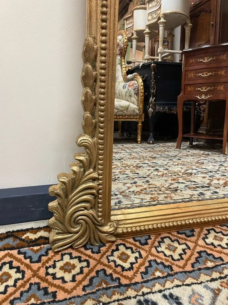 Lovely Gilt-wood Arch Top Overmantle Mirror - Image 3