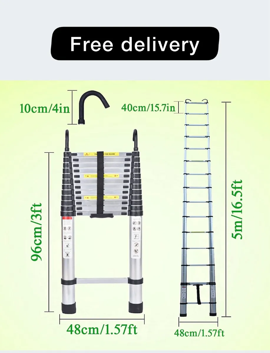 5M telescoping ladder - Image 1