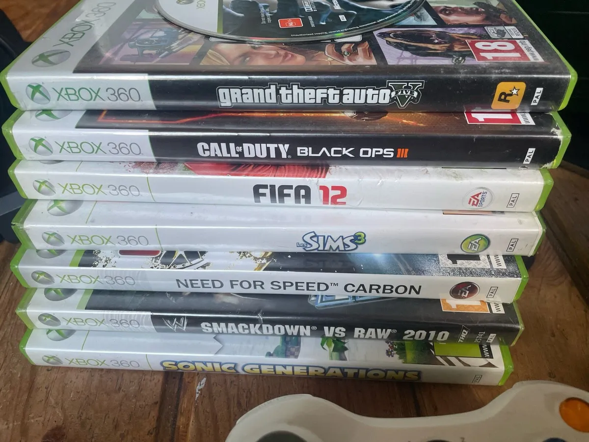 Boxed Xbox 360, 8 Games, 3 Remotes - Image 2