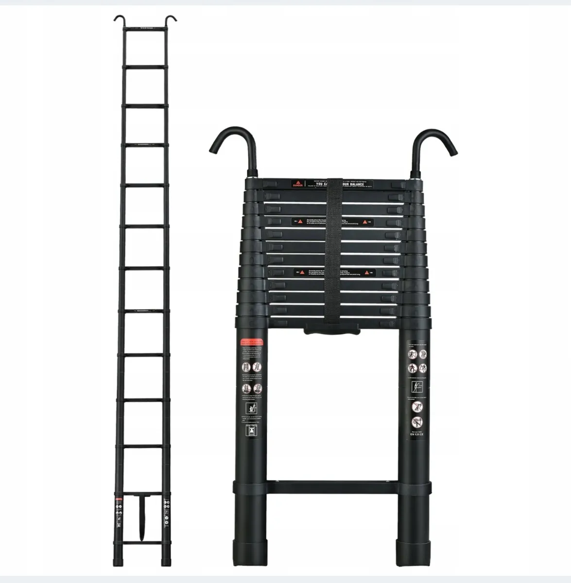 5m telescopic ladders with hooks - Image 2